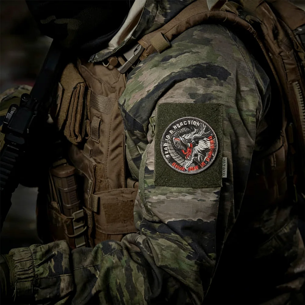 Parche bordado de dragón del zodiaco, brazalete táctico redondo de poder oriental para decoración de ropa y mochila - imagen 5