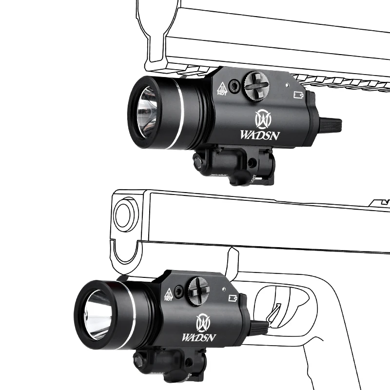 Wadsn-linterna táctica Surefir XC2 para arma, visor Láser rojo y verde para pistola Airsoft Glock G17 18C 19 Fit 20mm Rail - imagen 5