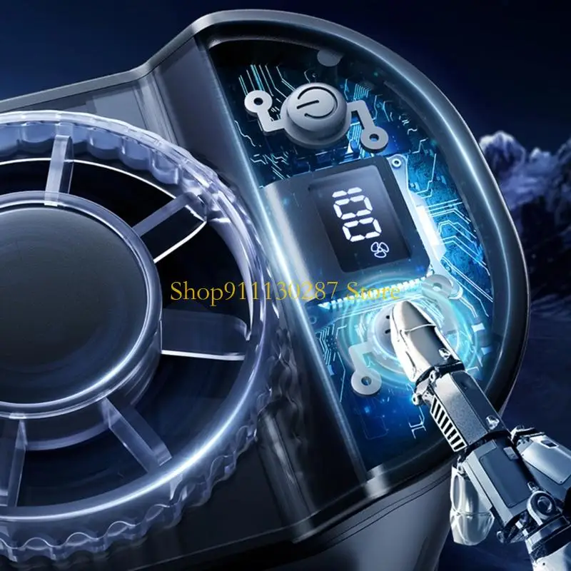 Ventilador portátil impermeable J1HC con batería recargable múltiples niveles velocidad para caminatas en lugares y