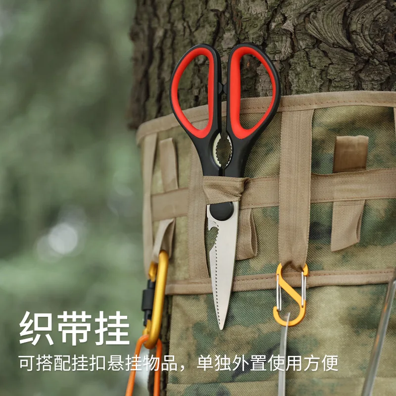 Bolsa de almacenamiento colgante de árbol multifuncional, plegable para acampar al aire libre, vajilla portátil de supervivencia de campo Bushcraft, herramientas de engranaje de bolsillo - imagen 5