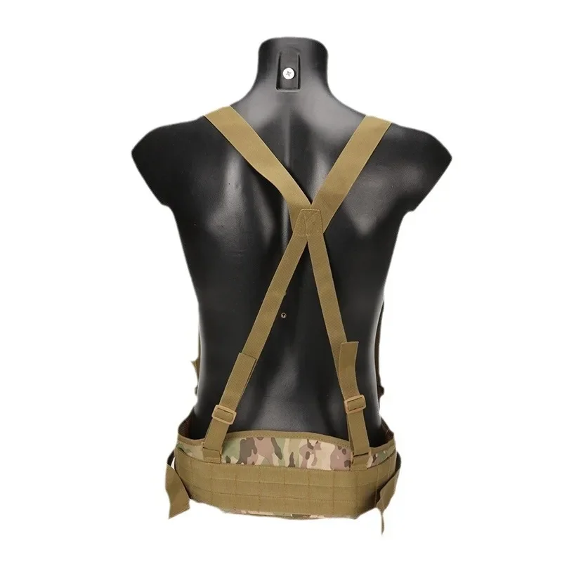 Chaleco táctico Molle con cinturón en forma de H para hombre, faja militar con correa para el hombro, chaleco con cinturón ajustable de caza acolchado suave - imagen 2