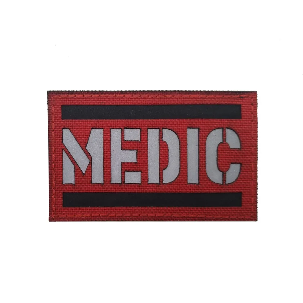 Brazalete de emergencia médica médica médica, parche mágico de tela reflectante bordado, parche con logotipo de rescate EMT, parches militares con gancho y anillo - imagen 3
