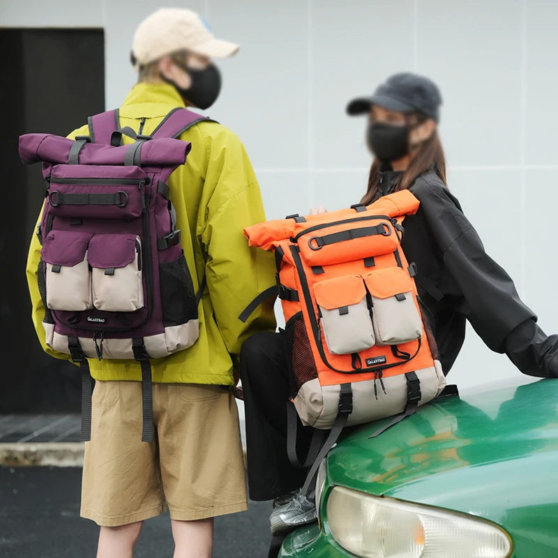 Mochila táctica acampada montaña – Bolsa enrollable multibolsillos