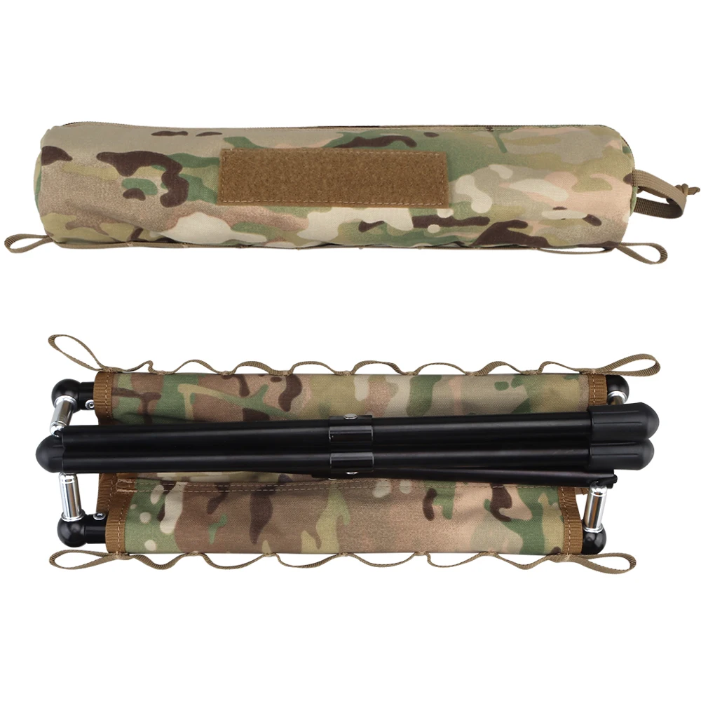 Outdoor Tactical Folding Stool Fishing Chair Picnic Camping Stool Foldable Alloy Camouflage Fabric Portable Easy Carry Furniture - imagen 5