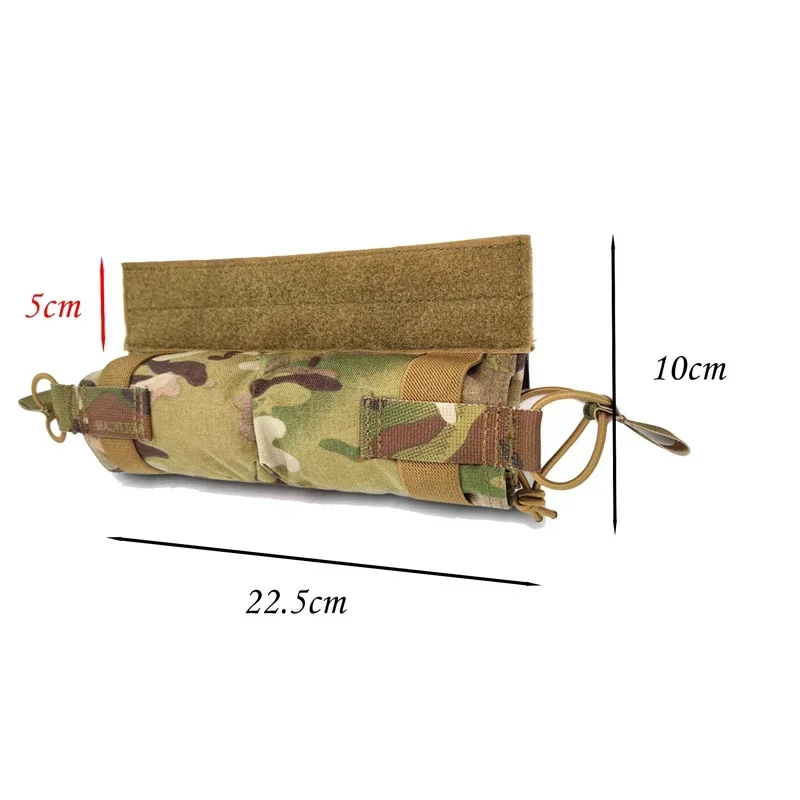 Bolsa Multicam con tirador lateral Horizontal, bolsa táctica para revistas Airsoft, chaleco, bolsa portadora de placa Abdominal, equipo - imagen 5