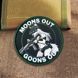 Parche moral velcro Moons Out Goons Out – Insignia táctica militar