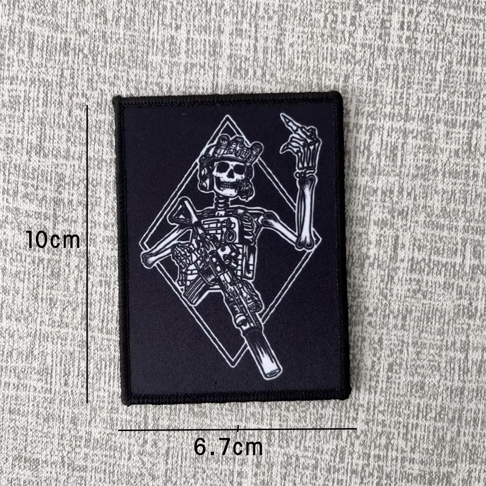 Parche moral calavera con pistola – Para equipo táctico y mochila - imagen 5
