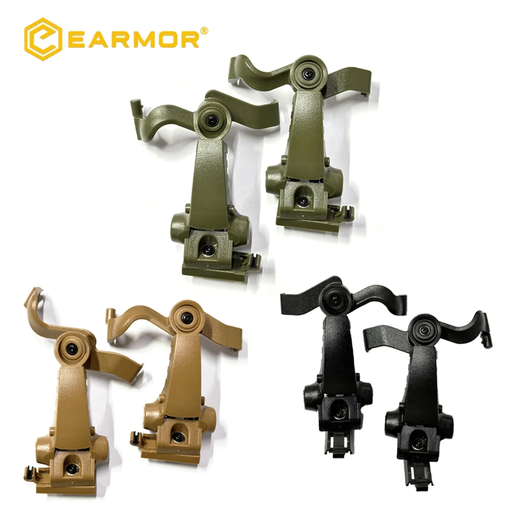 Soporte de montaje en riel para auriculares EARMOR M16C 360 °   Adaptador de riel ARC giratorio para auriculares serie MOD4 M32 / M31 / M32H / M31H - imagen 2
