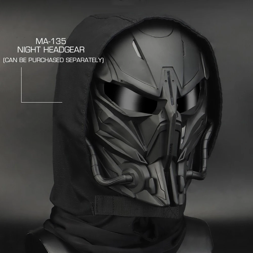 Máscara táctica Airsoft transpirable de cara completa Paintball CS juego de guerra máscaras protectoras originalidad Halloween Cosplay máscara de cascabel II - imagen 5