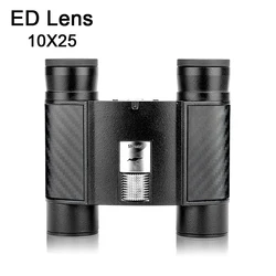 Shuntu ED 8x20 10x25 binoculares impermeable SMC recubrimiento ocular Bak4 prisma óptica telescopio plegable portátil para acampar y cazar