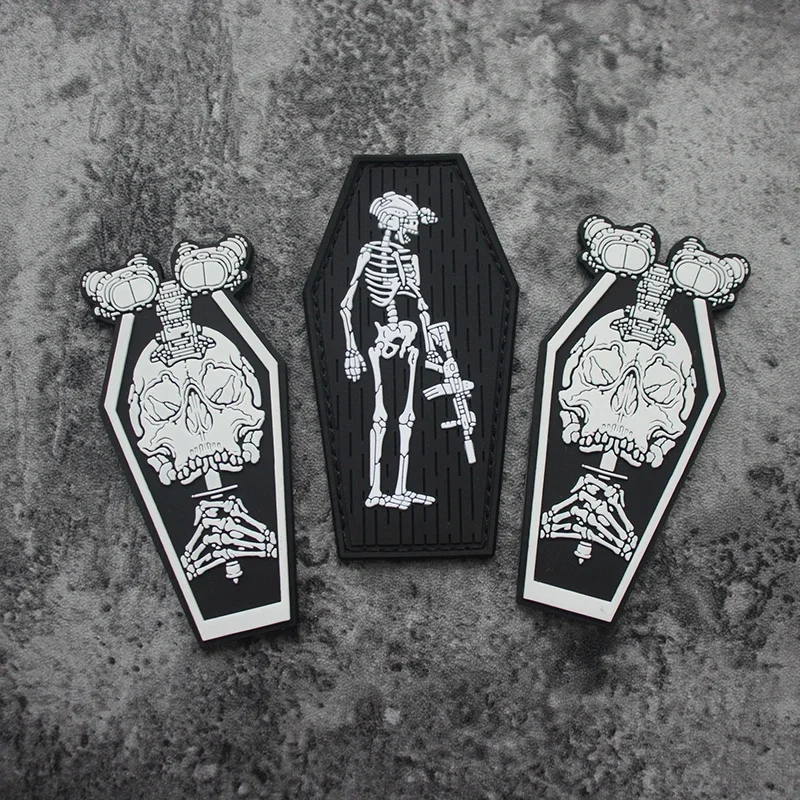 Parches de PVC Projektmonark, brazalete táctico militar que brilla en la oscuridad, insignia de combate personalizada, apliques de moral para ropa de mochila - imagen 3