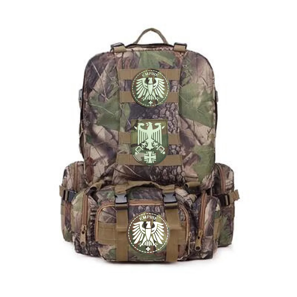 Insignia luminada, brazalete de moral para fanáticos del ejército, escudo de águila Imperial alemana, pegatina para mochila con personalidad, parches de gancho y bucle - imagen 4