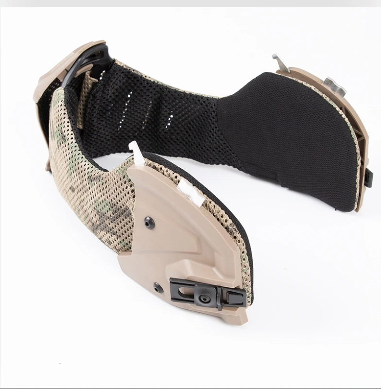 Casco táctico EX máscara facial todo terreno protección oídos