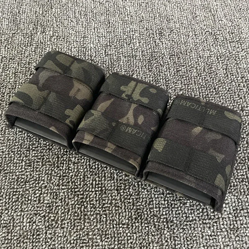 Multicam Airsoft 5,56, bolsa Triple para revistas, bolsa táctica Molle Mag para munición, equipo de caza, Paintball, bolsa para placa K, accesorio