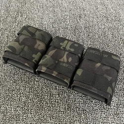 Multicam Airsoft 5,56, bolsa Triple para revistas, bolsa táctica Molle Mag para munición, equipo de caza, Paintball, bolsa para placa K, accesorio