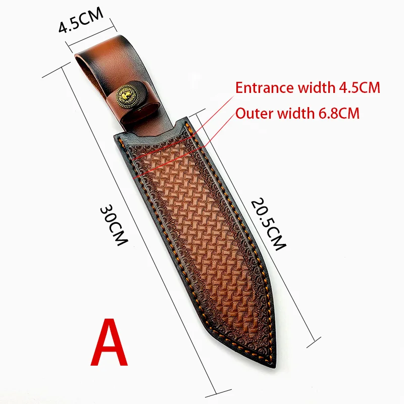 Un cuchillo con un mango marrón y una cuchilla de 4 cm