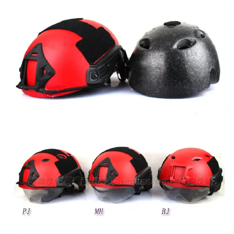 Casco de rescate rojo versión MICH/FAST/PJ ligero Cascos tácticos de doble capa - imagen 4