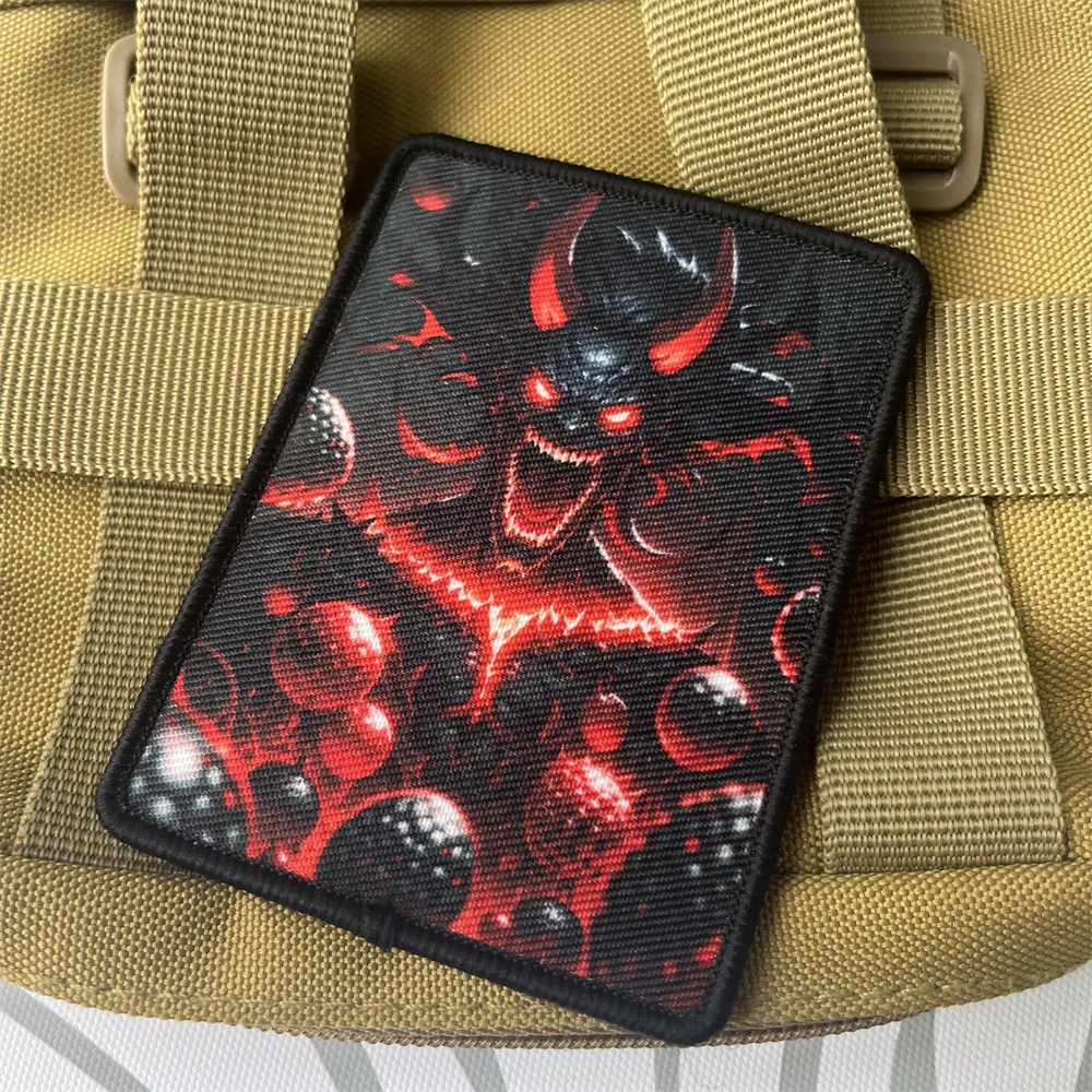 Parche de insignia de moral de la píldora mágica de Warcraft, brazalete militar táctico, parches de bucle de gancho impresos, pegatina para mochila de ropa - imagen 4