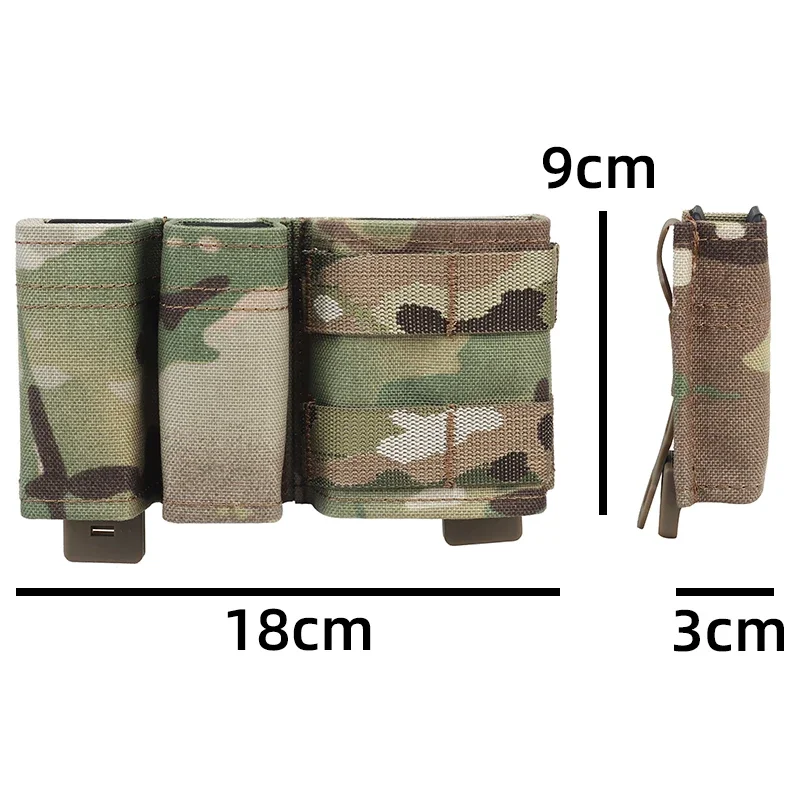 Bolsa táctica doble de 9MM + 5,56 para revistas, multiusos, Molle Belt Mag, camuflaje para M4, G17, AR15 - imagen 3