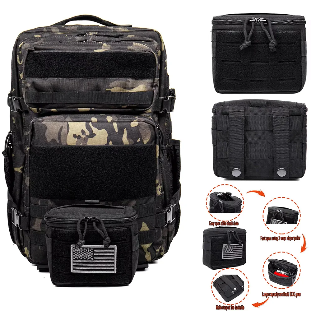 Nueva bolsa de almacenamiento de dinero móvil multifuncional táctica para desplazamientos al aire libre, bolsa pequeña elástica para montañismo 1000D, almacenamiento para acampar