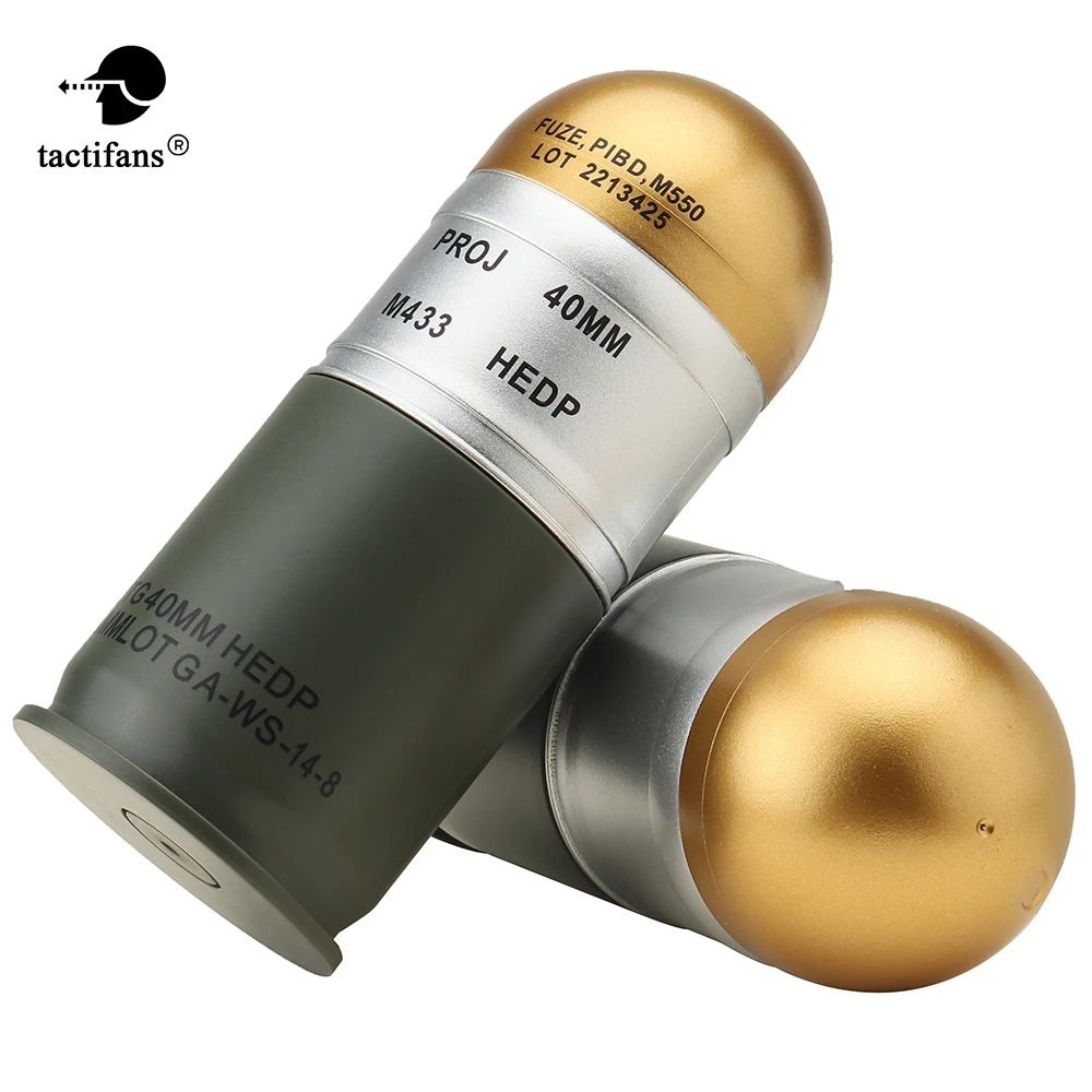Modelo de Granada ficticia de Paintball M433 HEDP, juguete de tiro Airsoft militar, regalo de decoración de colección, Mini estuche de almacenamiento, 40mm, nuevo - imagen 2