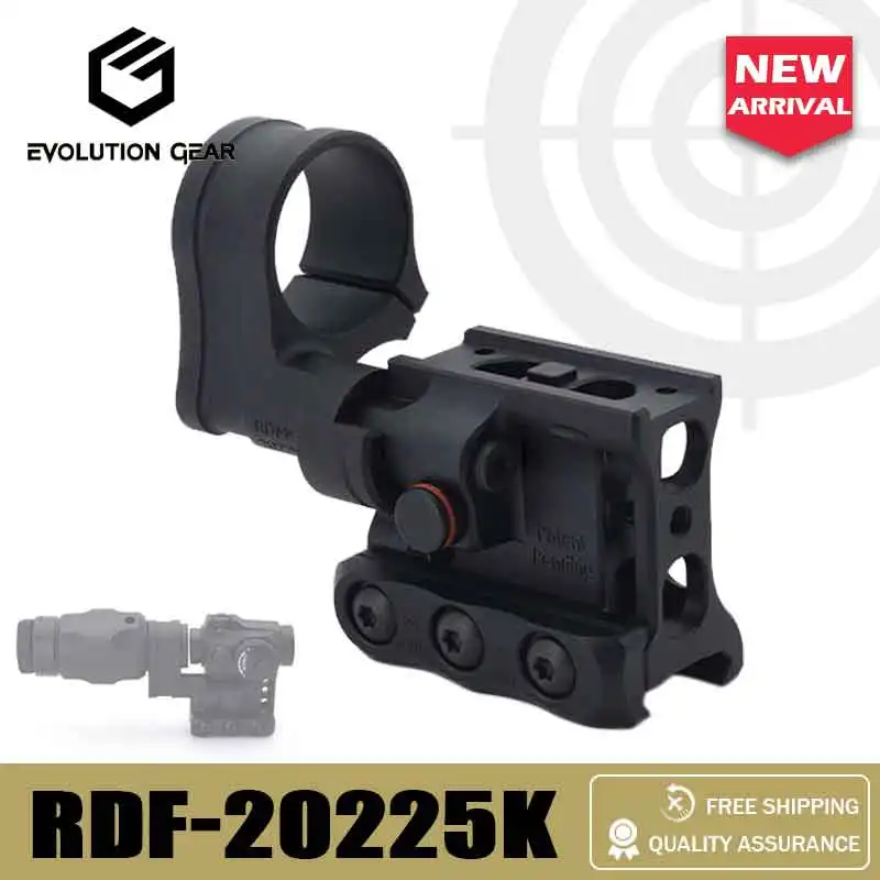 EvolutionGear RDF-20225K soporte híbrido CNC tech soporte de punto rojo con soporte de riel de A-0229 para caza AIM2 EXPS3 punto rojo G43 G33