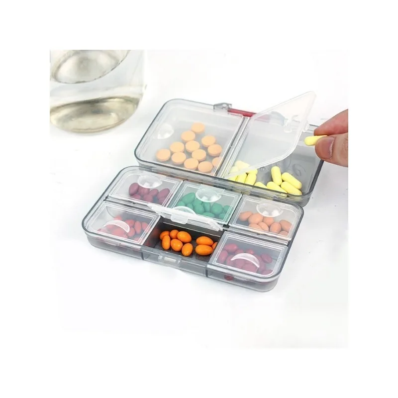 Caja de medicinas portátil con compartimentos para viajes - imagen 3