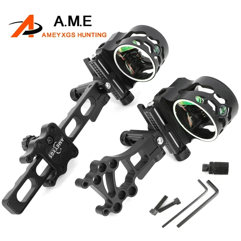 Mira AME arco compuesto 5 pines con luz – Ajustable para caza