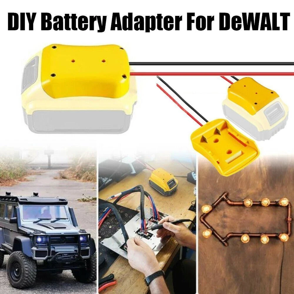 Convertidor adaptador de batería apto para Dewalt 14,4 V 18V 20V batería de iones de litio herramienta eléctrica DIY convertidor de batería con conector de fusible - imagen 5