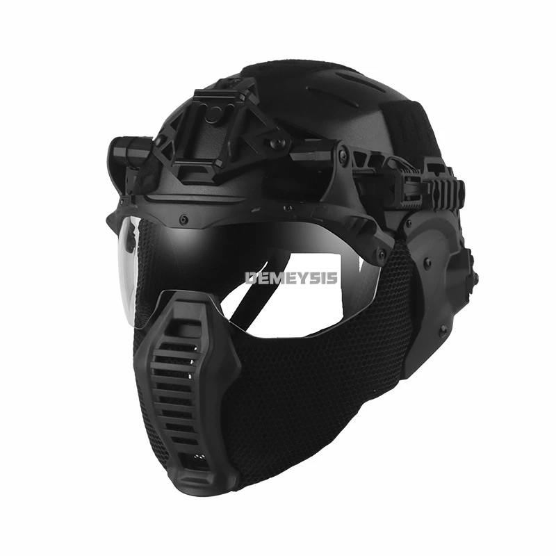 Cascos totalmente cubiertos Airsoft con máscara extraíble, gafas tácticas para caza al aire libre, casco de protección completa Wendy 3,0, equipo de entrenamiento - imagen 4