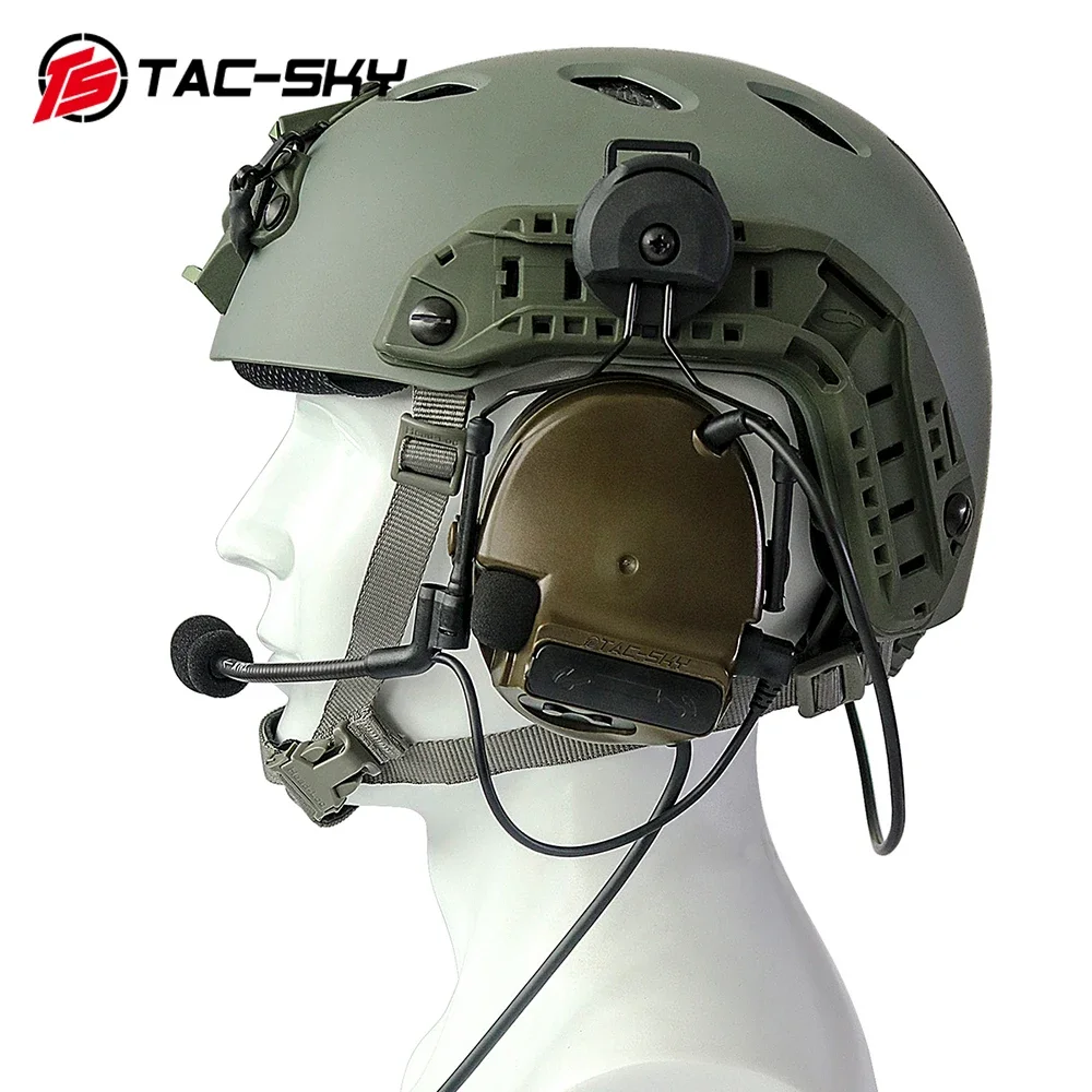 TS TAC-SKY casco táctico soporte de arco versión auriculares militares COMTA III orejeras de tiro electrónicas protección auditiva - imagen 5