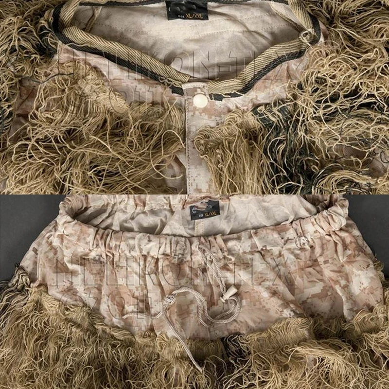 Traje Ghillie Airsoft transpirable al aire libre de camuflaje táctico de caza para reconocimiento y invisibilidad CS - imagen 4