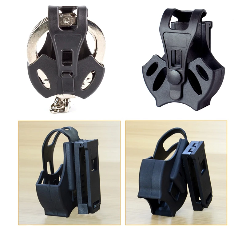 360 °   Funda para esposas con rotación, funda para esposas, soporte para esposas, Clip para cinturón, funda para esposas superior abierta para chaleco con cinturón de servicio - imagen 4