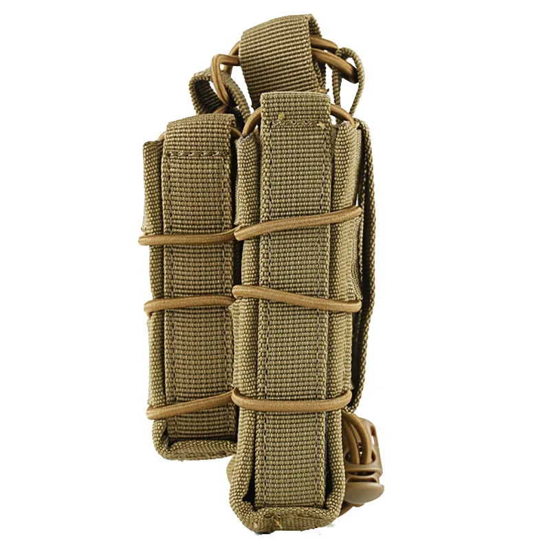 Bolsa Molle militar táctica de una sola parte superior de doble capa para pistola de rifle bolsa magnética revista de caza al aire libre M4 M14 AK - imagen 5