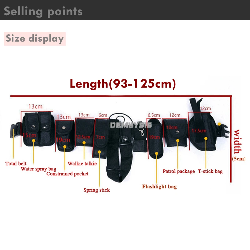 Cinturón de caza al aire libre 10 en 1, cinturón multifuncional de supervivencia de combate con funda, bolsa Mag, cinturones resistentes para juego de guerra - imagen 4