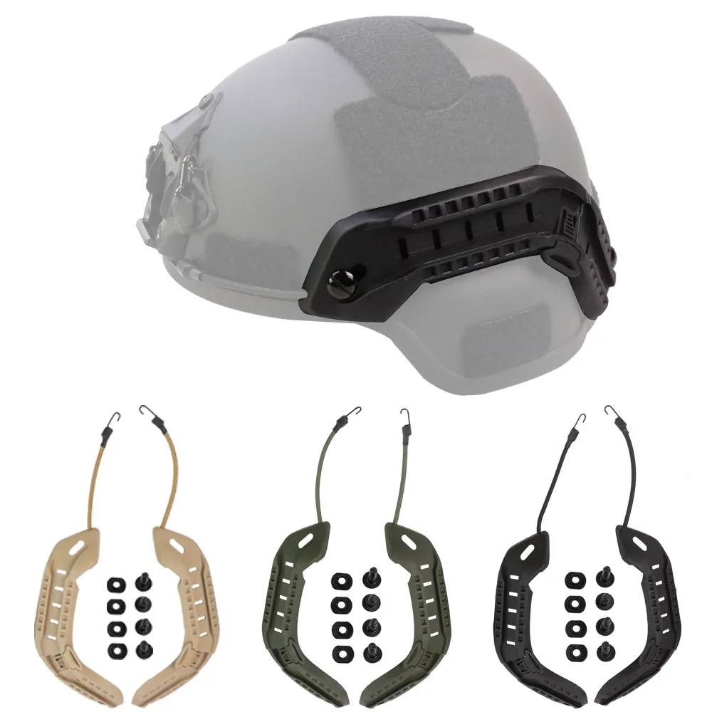 BOOIU MICH2000 casco táctico riel guía lateral con cordón Nylon arco casco adaptador riel militar Airsoft casco Accesorios - imagen 3