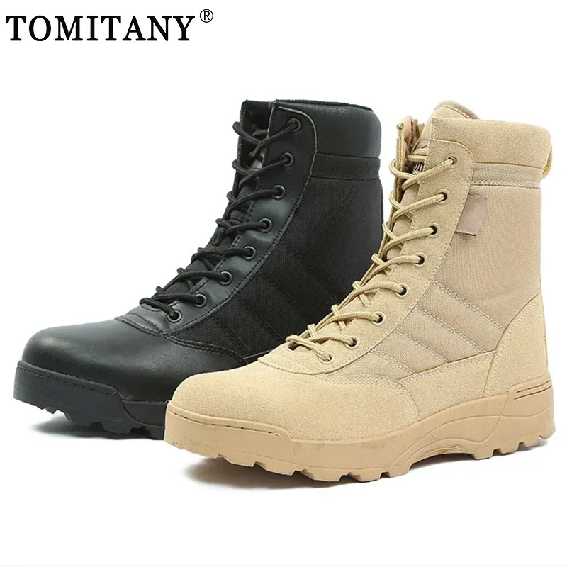 Botas de camuflaje táctico para hombre, zapatos de combate para hombre, botas de combate de fuerza especial para el desierto, botas de seguridad para el trabajo al aire libre, zapatos tobilleros - imagen 3