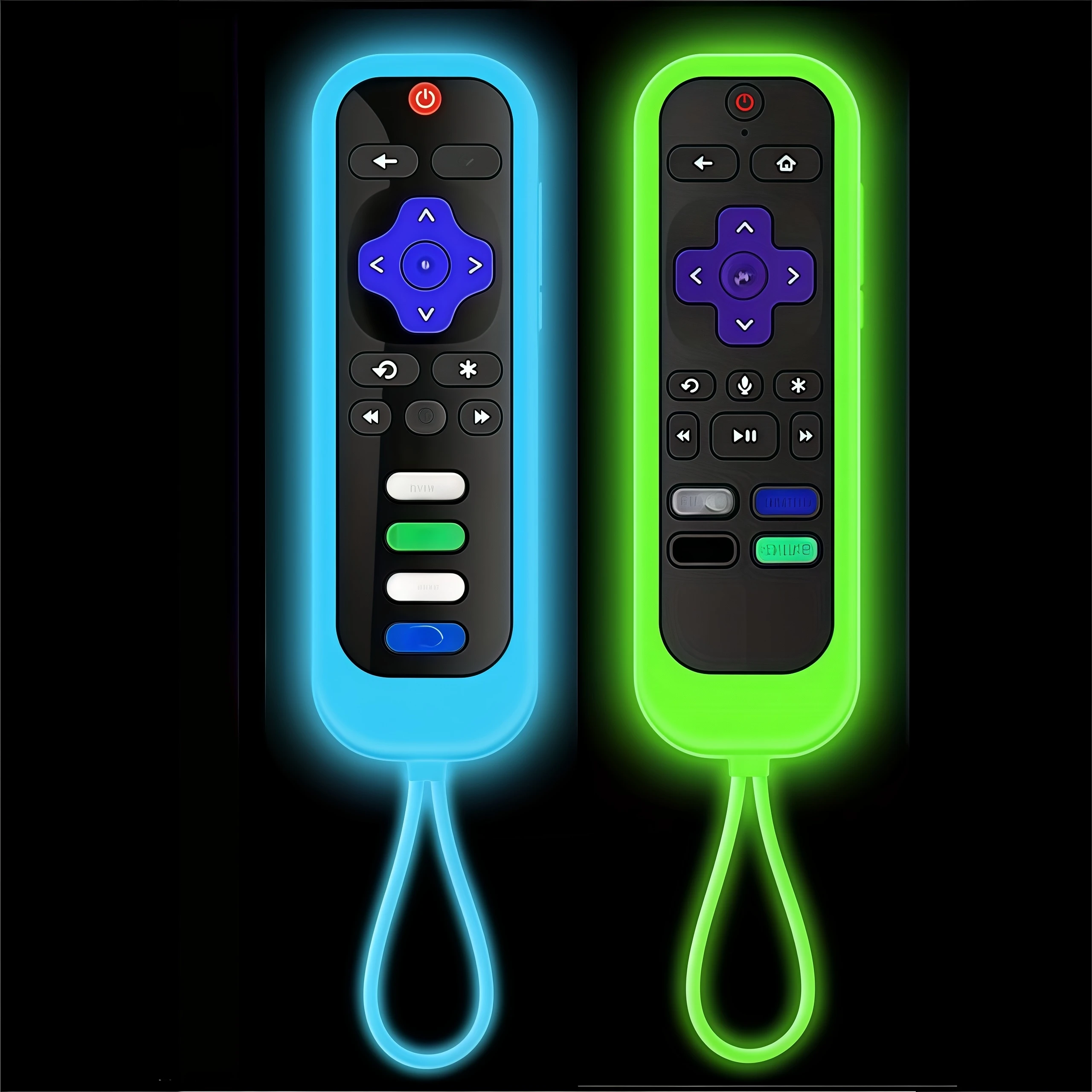 Funda remota de silicona suave fluorescente para TV Stick 3600R 3800/3900 – Funda protectora a prueba de golpes, antideslizante y que brilla en la oscuridad - imagen 2