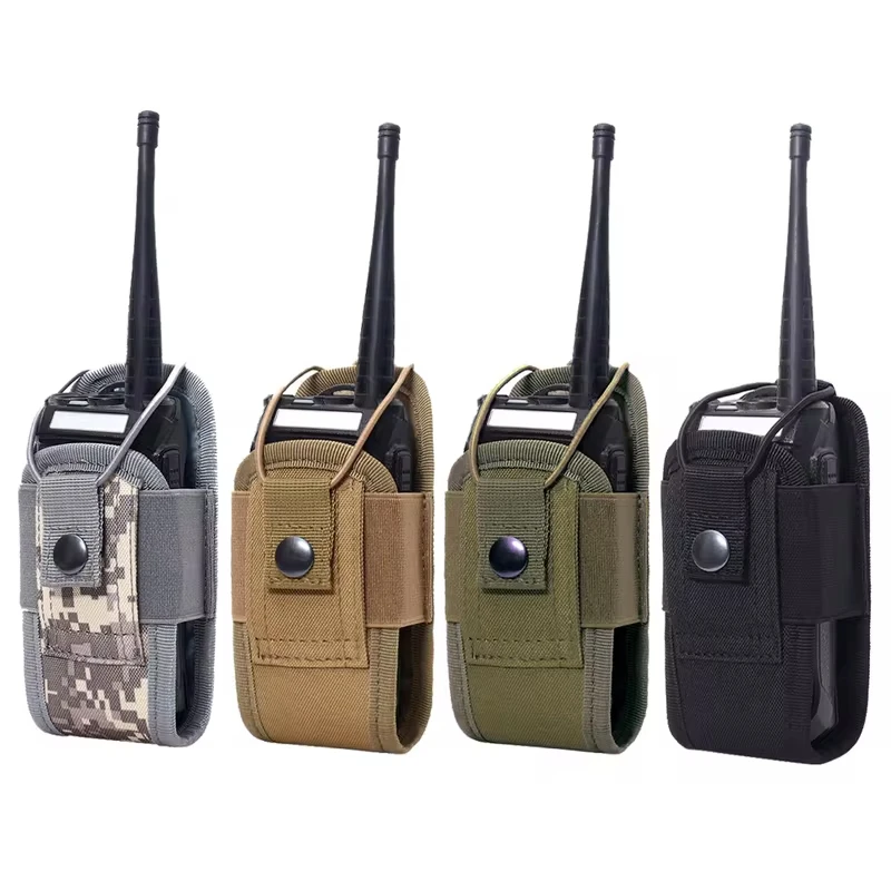 1000D táctico Molle Radio Walkie Talkie bolsa riñonera soporte bolsillo portátil interfono funda bolsa de transporte para caza Camping - imagen 2