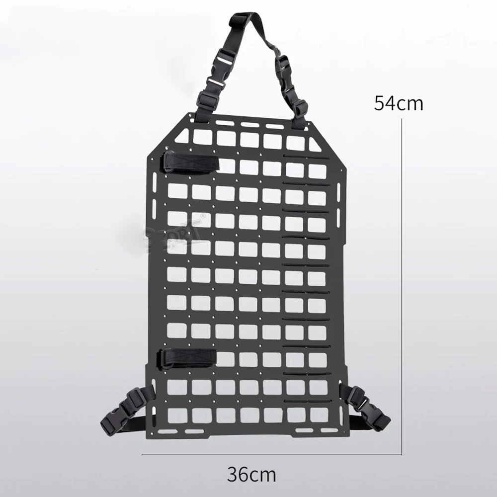 Organizador táctico para asiento trasero de coche, tablero de PP, sistema MOLLE, caza al aire libre, tiro, Airsoft, soporte de almacenamiento portátil para asiento trasero de vehículo - imagen 2