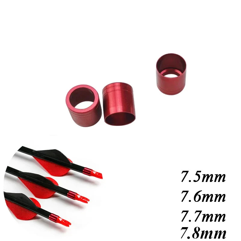 12 Uds. Collares de arco anillo protector de eje de flecha a prueba de explosiones OD 7,3/7,4/ 7,5/7,6/7,7/8,0mm para tiro de caza con arco compuesto - imagen 3