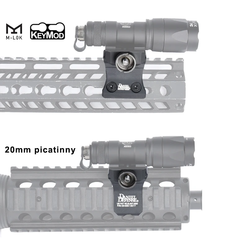 Wadsn-Mini Luz de explorador táctico M300B, M300, M600B, Flahslight con montaje Offset para Mlok Keymod, lámpara de caza con Base de riel de 20mm - imagen 4