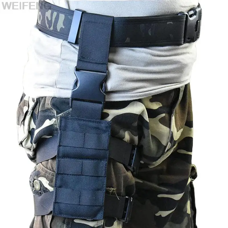 Panel de plataforma de pierna caída Molle táctico, adaptador de placa de funda de pistola, funda de pistola Universal, bolsa de revista de caza, Panel de aparejo de muslo - imagen 5