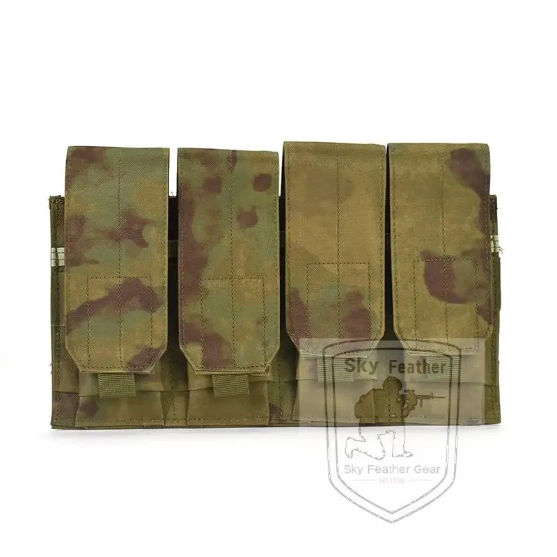 Doble triple cuádruple M4 5,56 EMR camuflaje 900D bolsa para revistas paquete de accesorios tácticos configuración estándar MOLLE - imagen 4