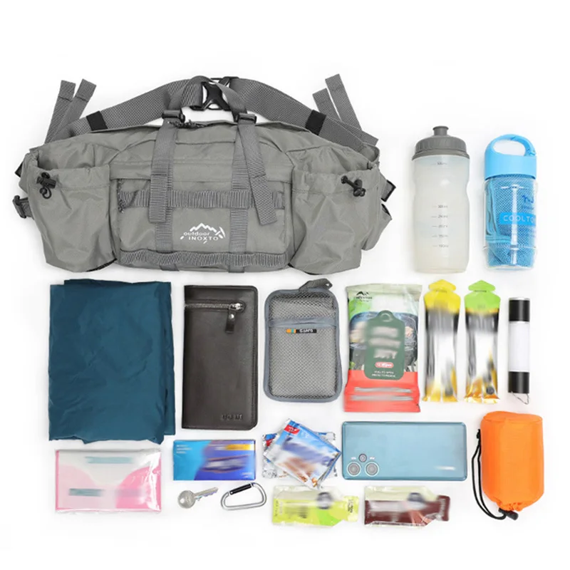 Riñonera para gimnasio al aire libre, gran capacidad, deportes, Camping, pesca, senderismo, bolso cruzado, bolso de escalada multifuncional - imagen 5