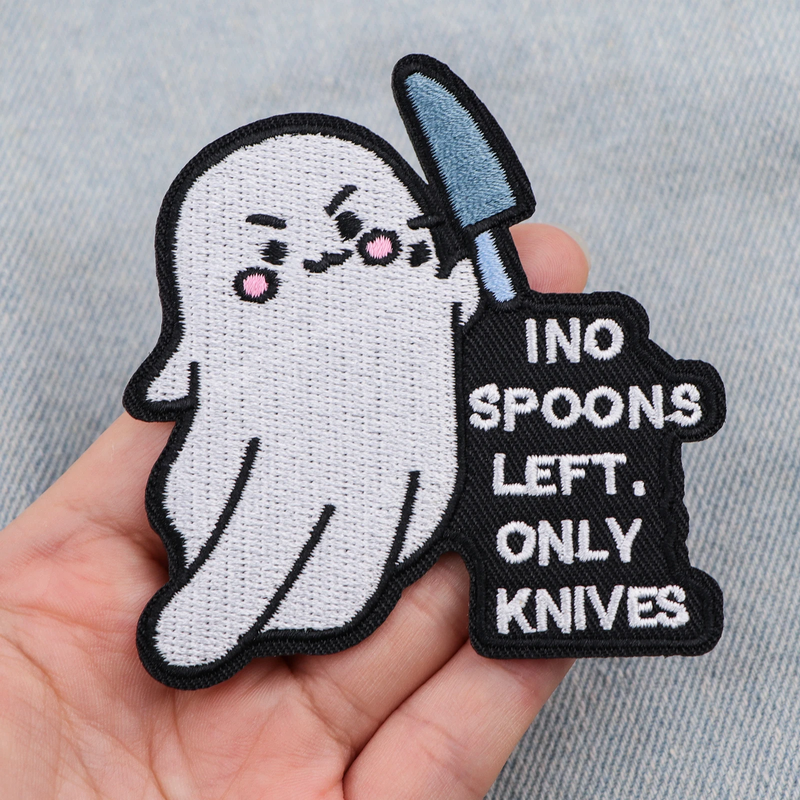 Parche bordado de Club de ovejas negras, citas divertidas, parches termoadhesivos para planchar para ropa, insignias para coser DIY - imagen 5