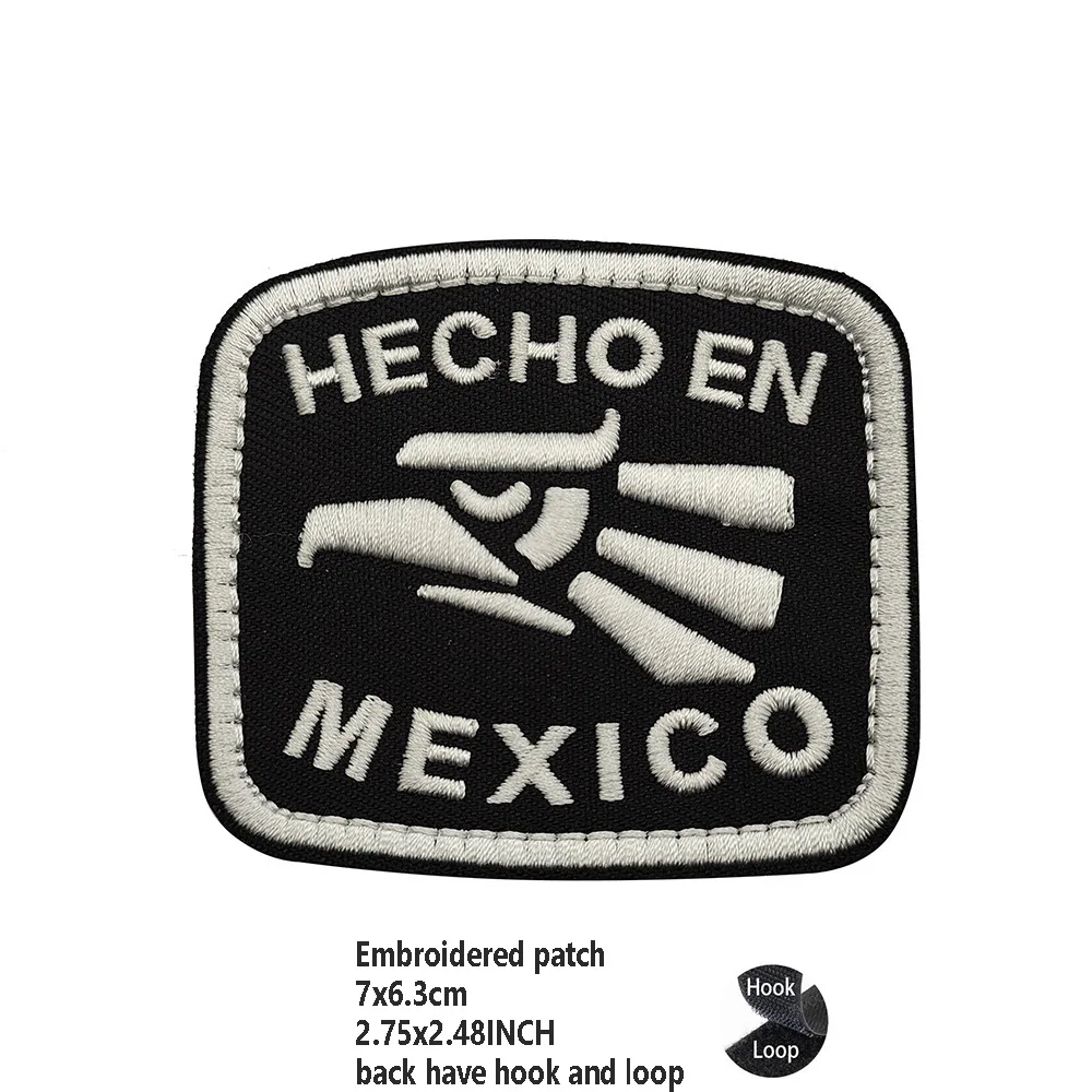 Accesorios para bolsa al aire libre, calavera de PVC 3D, parche bordado mexicano de México, brazalete con bandera, insignia mágica con parches para mochila - imagen 4