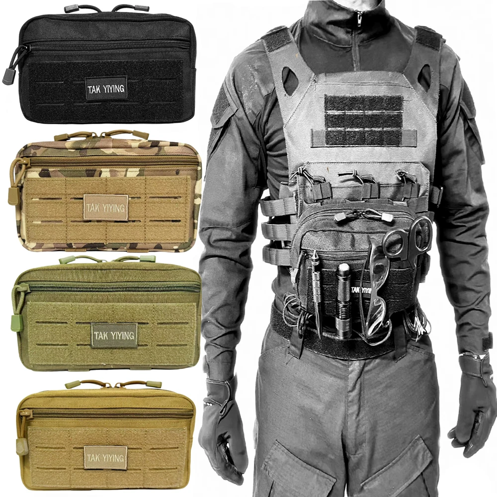 Bolsa de almacenamiento MOLLE multifuncional táctica para exteriores, organizador portátil para equipo deportivo, bolsa de herramientas Modular para acampar