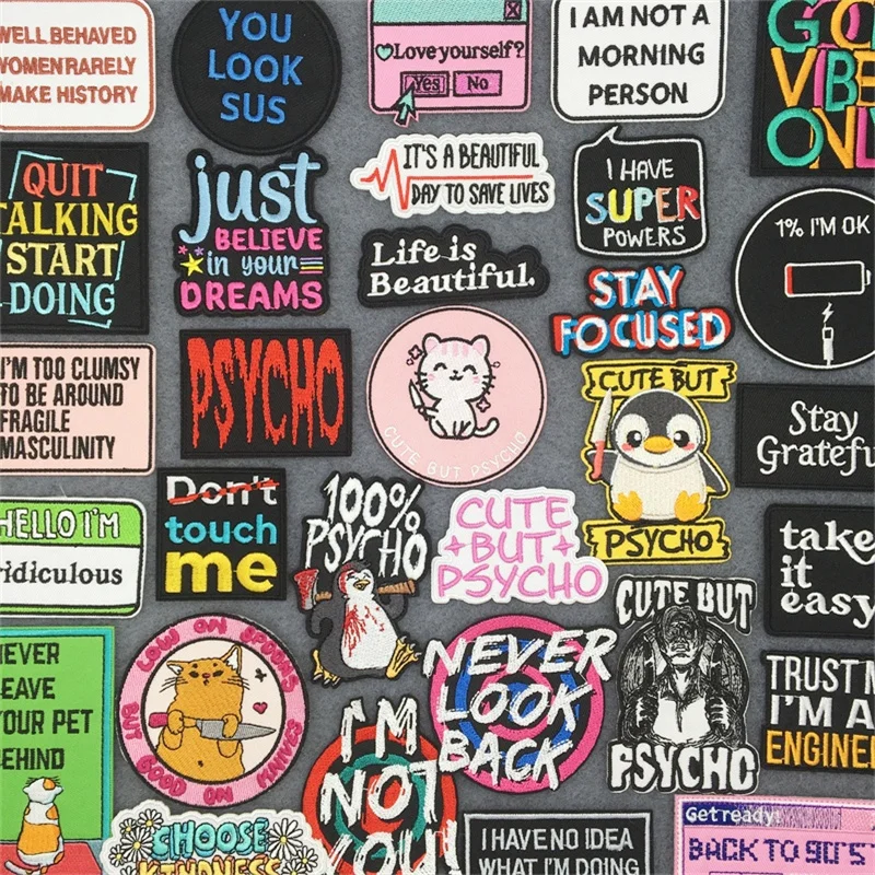 Parches bordados con letras coloridas para ropa, parches termoadhesivos, parche de dibujos animados, parches para planchar, chaquetas DIY, pegatina de costura - imagen 3