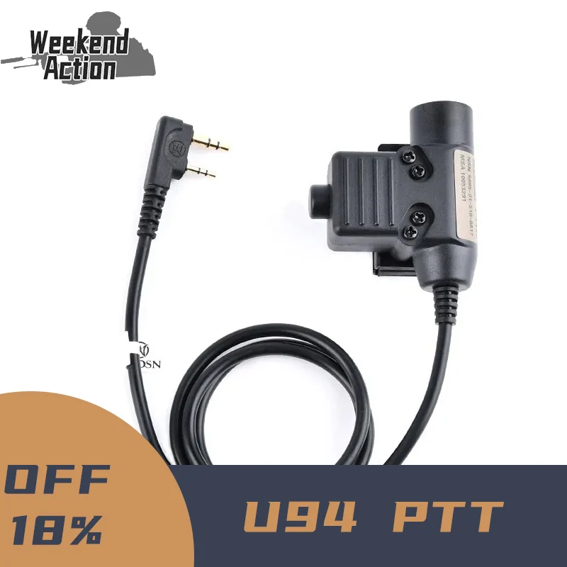 WADSN-Adaptador de auriculares táctico U94 PTT 7,0 para walkie-talkie, accesorios de Radio, Motorola Kenwood - imagen 2